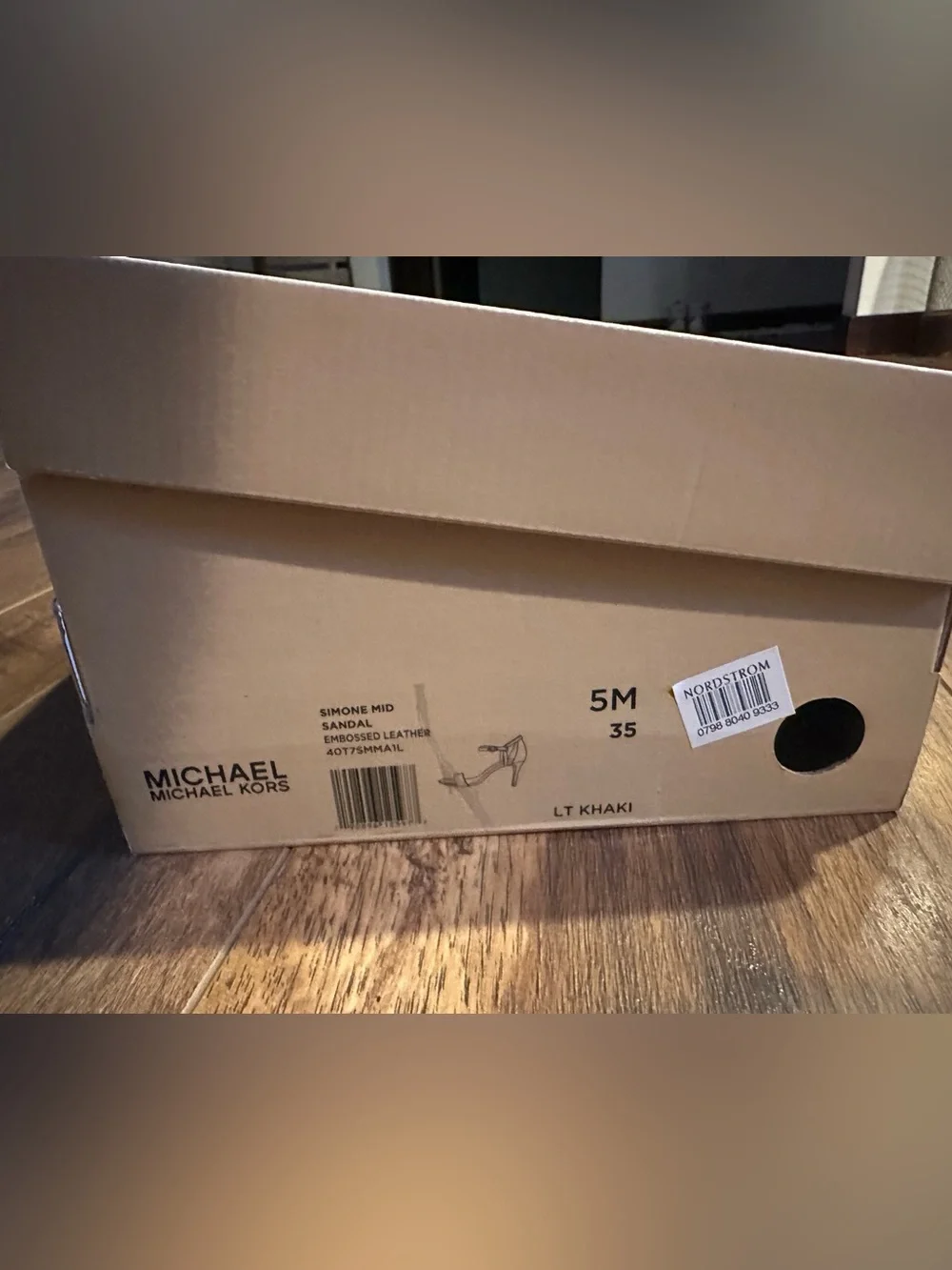 Brand New in Box Michael Kors Blush Leather Open-Toe Ankle-Strap Heels